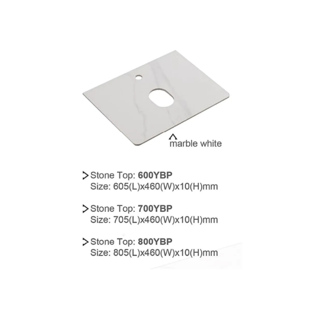 Aalto PVC Cabinet with Countertop 705mm (4 Colours) - view 3